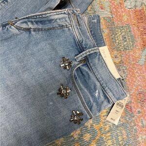 NWT Loft Embellished Light Blue Jeans
